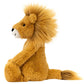 Jellycat stuffed lion - in the form of the Bashful Lion, showcased against a white background.