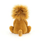 Bashful Lion by Jellycat showcased against a pristine white background.