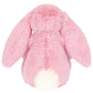 The Jellycat Blushkin Blossom Luxe Bunny Original plush toy is displayed from the back, highlighting its long floppy ears and white tail against a white background.