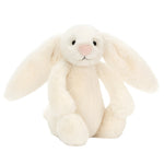 White Bunny with Pink nose on white background by Jellycat