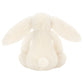 White Bunny with Pink nose on white background by Jellycat