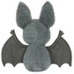Broox Bat plush toy by Jellycat, shown from behind with its oversized ears, soft fuzzy body, and outstretched smooth fabric wings—a delightful companion for bat enthusiasts.