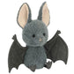 Introducing the delightful Jellycat Broox Bat! This lovable plush features velvety grey fur, oversized pink inner ears, shiny black eyes, and wide outstretched black wings—making it ideal for snuggles and creative playtime adventures.