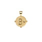 The Jane Win Letter Pendant Satellite Necklace Collection features a 14k gold pendant with a raised “B” and star detail, attached to a simple bail—ideal for personalizing your favorite chain.
