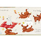 The "Munro in the Middle Book" by Jellycat is an illustrated children’s book featuring playful pups, including Cooper Doodle and Munro, frolicking around a white dog on a red checkered blanket, with falling leaves and a tan dog watching.