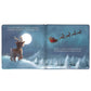 Mitzi Reindeer's Dream Book by Jellycat with blue background featuring a moon, reindeer and Santa's Sleigh in the sky.