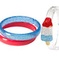 The Lillies & Roses Popsicle Rocket Glitter Red Blue Bangles set includes two glittery red and blue bracelets and a clear bangle with a red, white, and blue popsicle charm—perfect patriotic jewelry for any outfit.