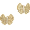 Butterfly Stud Earrings - Gold
