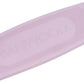 Close-up of a textured, pale pink surface featuring the embossed word “BANWOOD” in the center, reflecting Banwood’s dedication to quality and design—an ideal detail for their Kids’ Eco Scooter with Basket.
