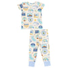 Baby and Kid's Short Sleeve Loungewear Set - Beach Patches