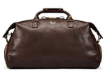 Introducing the Bennett Winch Leather Weekender, a luxurious large dark brown leather duffle ideal for weekend getaways. Crafted from full-grain leather, this exquisite bag by Bennett Winch features a top handle, zipper closure, and elegant metal hardware details.