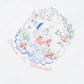 The Baby Girls' and Girls' Mermaid Graphic Tee by Tartine et Chocolat features puffy sleeves and a vibrant design of a girl by a pond with fish, plants, and a butterfly — the perfect summer treasure.