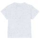 The Tartine et Chocolat Baby Boys' and Boys' Surfer Fish Tee features a white speckled design with short sleeves, capturing summer elegance.