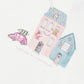 Charming country house illustration with a pink car and animals in windows features on this ruffled T-shirt for baby girls and girls by Tartine et Chocolat—perfect for a cozy, ecru look.