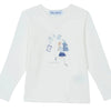 Girls' Long-Sleeved Graphic T-Shirt - Mother-of-Pearl Back to School