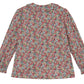 The Tartine et Chocolat Girls' Liberty Smocked Floral Tunic features long sleeves and a vibrant, densely packed Liberty print, shown flat from the back.