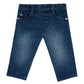 Tartine et Chocolat Baby Boys' and Boys' Cotton Jeans in marine navy feature belt loops, front pockets, and a classic straight-leg cut—perfect for everyday wear and shown on a white background.