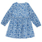 The Tartine et Chocolat Girls' Liberty Printed Dress features a blue and white floral chambray design, fitted waist, flared skirt, gathered long sleeves, and knee-length charm—perfect for girls.
