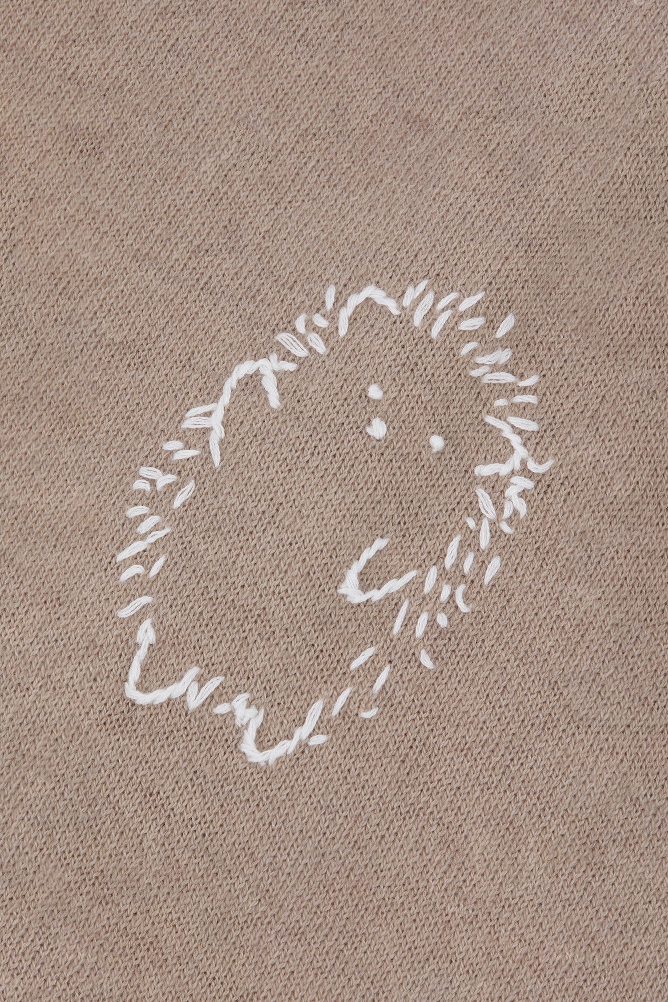 The Tartine et Chocolat Baby Boys' Embrodery Hedgehog Long Sleeved Jumpsuit features a white embroidered hedgehog on textured brown fabric, ideal for newborns and perfect in moka mouliné grey.