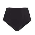The Commando Zone Smoothing Brief is a black shapewear brief with a high-rise waist and seamless design, shown against a white background.