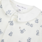 Crafted from soft, unbleached cotton for gentle comfort, the Tartine et Chocolat Baby Boys’ Ribbed Knit Pajama features a classic white design with a rounded collar, small buttons, and charming blue teddy bear motifs printed throughout. Perfect as part of a cozy newborn pajama set.