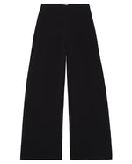 CO Wide Leg Crepe Pant in black displayed against a white background.