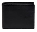 A closed, black Ettinger Capra Billfold 6 Credit Card Wallet with a textured goat leather surface is shown against a white background.