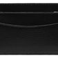 The Capra Flat Credit Card Case by Ettinger is a black goat leather cardholder with a minimalist design that features two slots and showcases its textured surface.