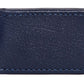 The Ettinger Capra Magnetic Cash Clip is a luxurious dark blue goat leather money clip with a textured surface and rounded edges, featuring a magnetic cash clip for added convenience.