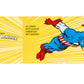 Illustration of Captain America, showcased in Jack Kirby's iconic style, striking a dynamic pose while holding his shield. The text reads, "Meet Captain America! He's always ready for action wherever he's needed!" The background is filled with Mighty Marvel's signature yellow rays. This captivating imagery is part of the Abrams book titled "Captain America: My Mighty Marvel First Book.