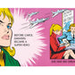 Comic illustration depicting a woman with blonde hair, three jets, and a recruiter's desk with two women. Text: "Before Carol Danvers became Captain Marvel, she had big dreams." Abrams artists bring to life the origins of this superhero journey in Captain Marvel: My Mighty Marvel First Book.