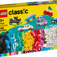 The LEGO® Classic Creative Vehicles set, available from Legos - Toyhouse, item number 11036, is designed for ages 5 and up and contains 900 colorful pieces to build various customizable LEGO vehicles. The box showcases building ideas and includes a choking hazard warning.