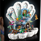 Box of the LEGO® The Little Mermaid Royal Clamshell set by Legos - Toyhouse, featuring a seashell display with miniature figures and underwater scenery, including King Triton's throne rock. The set is for ages 18+ and contains 1,808 pieces.