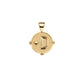 Jane Win Letter Pendant Satellite Necklace Collection: 14k gold pendant with letter "D" and a star on a matte round surface with a top loop—ideal for personalized necklaces or pairing with your favorite beaded satellite chain.