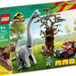 The LEGO® Jurassic Park Brachiosaurus Discovery Building Toy Set by Legos - Toyhouse, with 512 pieces, features a majestic Brachiosaurus, a detailed tree, and a rugged off-road vehicle. It is perfect for children ages 9 and up.