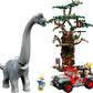 Dive into the thrill of LEGO® Jurassic Park with the Brachiosaurus Discovery Building Toy Set from Legos - Toyhouse. This set features a large gray dinosaur, two minifigures, a tree, and a red and gray off-road vehicle. Perfect for adventure seekers and dinosaur enthusiasts alike!