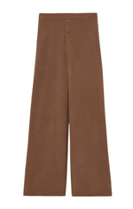 Guest in Residence's Everywear Cashmere Pant features a high waist, wide-leg silhouette, and front button placket.