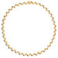 The Edith Necklace by Lie Studio features curve-shaped, interlocking links arranged in a circular design on a white background.