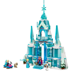 Embark on a magical journey with the LEGO® Disney™ Elsa's Ice Palace from Legos - Toyhouse. This captivating buildable toy set features mini-figures such as a snowman and other winter-themed characters, all beautifully situated within structures of icy blue and white, offering endless opportunities for imaginative play.
