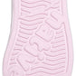 Close-up of a light pink shoe sole with textured wavy lines and the word “Native” embossed across the bottom, crafted from lightweight EVA for ultimate comfort—featured on the Kids’ Jefferson Bio-Bling™ by Native Shoes, perfect for water-friendly adventures.