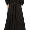 3.1 Phillip Lim V Neck Dress with Gathered Sleeves - Black