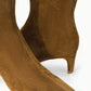 Two Staud Wally Suede Ankle Boots in brown, featuring pointed toes and low heels, displayed on a white background. This versatile style is perfect for adding an effortless touch of elegance to your everyday look.