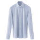 The Eton Slim Mid Blue Geometric Cotton Four-Way Stretch Shirt is a long-sleeve button-up dress shirt with a subtle dotted pattern.