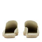 A pair of beige Domra Leather Espadrilles by Lanvin is shown from the back, featuring woven soles and open heels, perfect for a chic summer look.