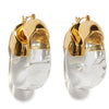 Organic Gold Hoops - Clear