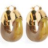 Organic Gold Hoops - Mocha