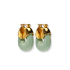 Organic Mini Gold Hoops - Seafoam