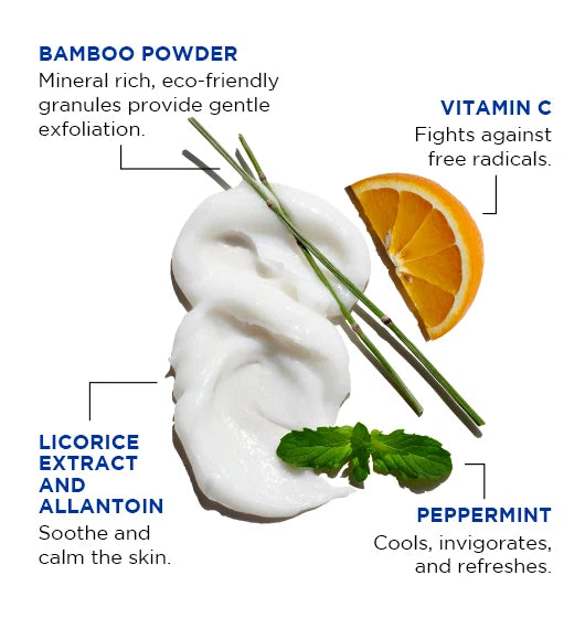 Experience Jack Black’s Face Buff Energizing Scrub—a creamy exfoliating formula featuring bamboo powder, vitamin C, licorice extract with allantoin, and peppermint. Designed as a revitalizing facial scrub or pre-shave cleanser, it harnesses powerful ingredients to reveal smoother, brighter skin.