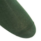 Close-up of the toe area on the Forest Green Ribbed Cotton Sock (Linked Toe Mid-Calf) by Dapper Classics, highlighting its texture and stitching. Made in North Carolina.
