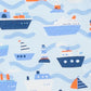 The Magnetic Me Baby Boys' and Boys' Modal No Drama S/S Short Pajama Set features ships, boats, and a lighthouse on light blue, crafted from eco-friendly TENCEL™ modal for a super-soft, sustainable feel.